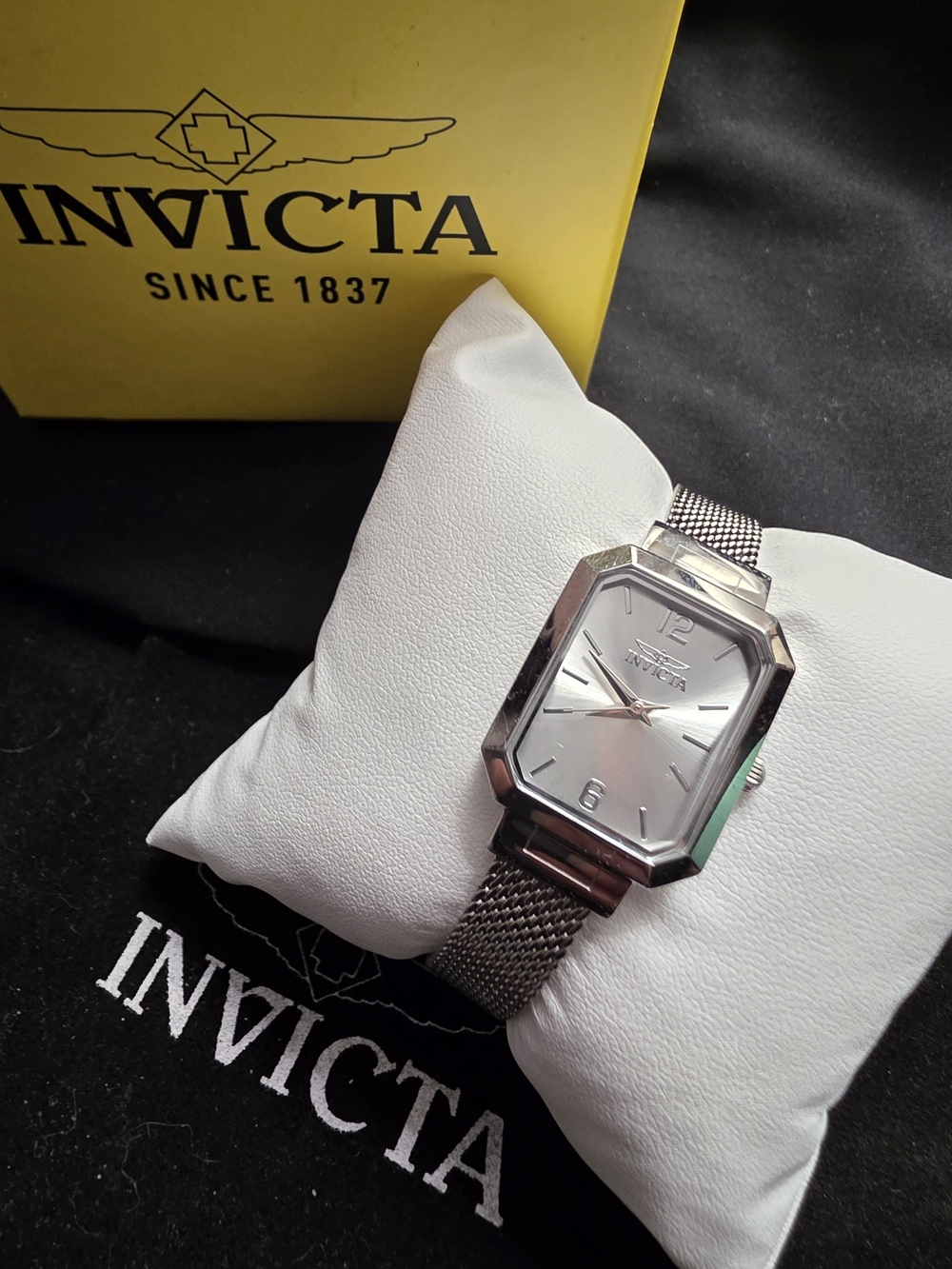 Invicta Angel Pixie 22mm Women's Silver Mesh Bracelet Watch - Silver Dial